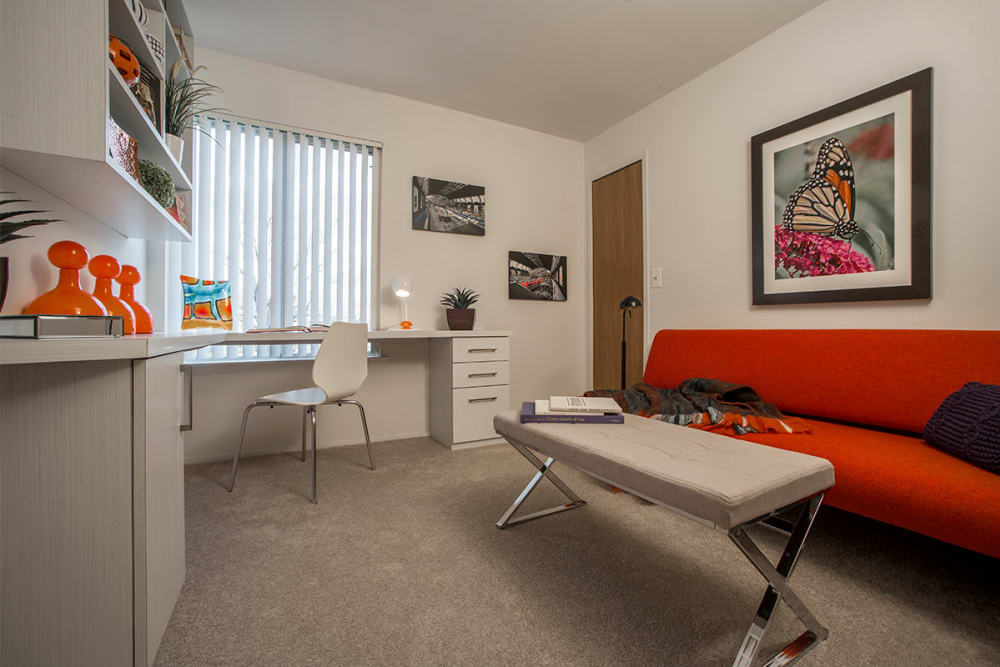 Home office in an apartment at Lakeside Terraces in Sterling Heights, Michigan